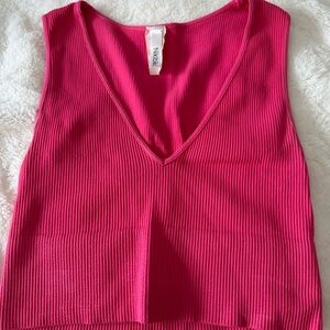 Nikibiki Fuchsia Ribbed Sleeveless Top